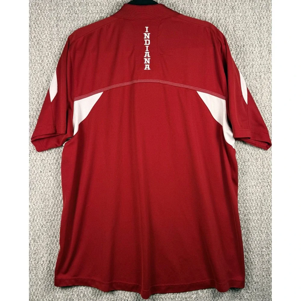 Adidas Indiana University IU Hoosiers Polo Shirt Mens XL Red NCAA Golf Sport M20